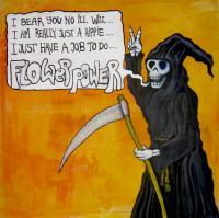 The Grim Hippie Reaper By Danny Hennesy - Acrylics Paintings - By Danny Hennesy, Figurative Painting Artist