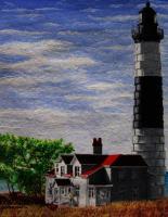 Big Sable Pointe Michigan - Watercolor Paintings - By Wayne Vander Jagt, Impressionistic Painting Artist