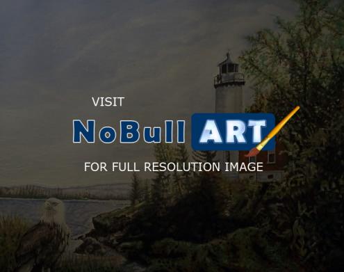 Landscape - Eagle Harbour Michigan - Watercolor