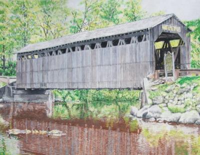 Landscape - Fallasburg Park Michigan - Watercolor