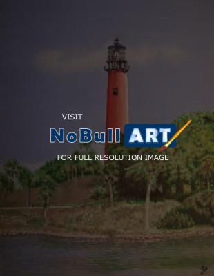 Landscape - Jupiter Lighthouse Florida - Watercolor