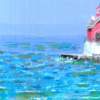 Light House Grand Haven Michigan - Watercolor Paintings - By Wayne Vander Jagt, Impressionistic Painting Artist