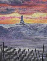 Ludington Michigan Winter - Watercolor Paintings - By Wayne Vander Jagt, Impressionistic Painting Artist