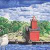 Seagull Holland Michigan - Watercolor Paintings - By Wayne Vander Jagt, Impressionistic Painting Artist