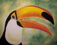 Toucan - Watercolor Paintings - By Wayne Vander Jagt, Impressionistic Painting Artist