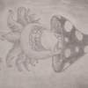 Shroom-Tip - Pencil On Paper Drawings - By Nathan Poston, Surreal Drawing Artist