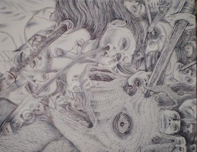 Images For The Blind - Pigs - Ink On Paper