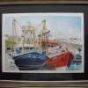 Trawlers At Milford Haven - Watercolour Paintings - By Ray Brooks, Realistic Painting Artist