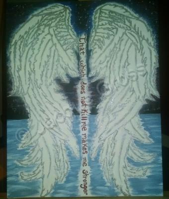 Inspire - Angel Wings - Canvas Acrylic Paint