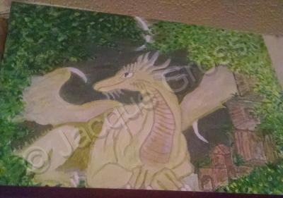 Fantasy - I See The Dragon - Canvas Acrylic Paint