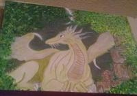 I See The Dragon - Canvas Acrylic Paint Paintings - By Jacque Gross, Fantasy Painting Artist