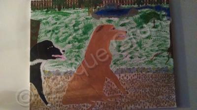 Nature - Dogs - Canvas Acrylic Paint