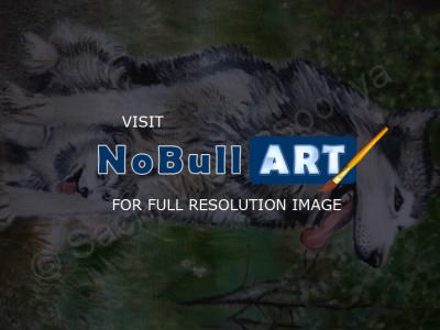Nature - Siberian Husky - Oil Paint On Canvas