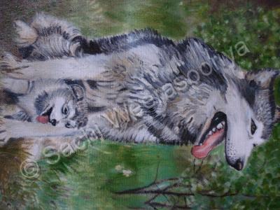 Nature - Siberian Husky - Oil Paint On Canvas