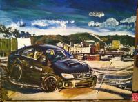 A Car - Acrylic Paintings - By Karlee Patton, Still Life Painting Artist