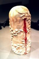 Broken Innocence - Raku Glaze Stain And Liquid Pl Ceramics - By Rudy Eugene Dominguez, Abstract Ceramic Artist