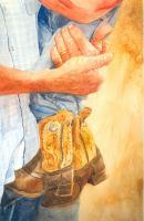 Figurative - In My Fathers Arms - Watercolor