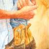 In My Fathers Arms - Watercolor Paintings - By Freddie Combs, Realistic Painting Artist