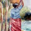 Working In Paradise - Watercolor Paintings - By Freddie Combs, Realistic Painting Artist