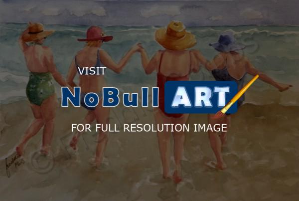 Figurative - Beach Babes - Watercolor