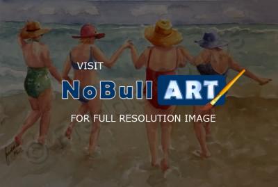 Figurative - Beach Babes - Watercolor