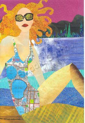 Figurative - Lady Of The Lakes - Collage