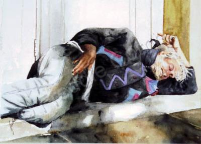 Figurative - American Dream - Watercolor