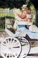 Carriage On The Park - Watercolor Paintings - By Freddie Combs, Realistic Painting Artist