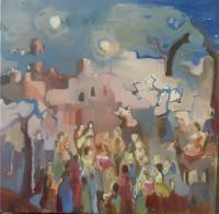 Flamenco - Oil On Canvas Paintings - By Ursula Oberholzer-Zerges, Figurative Painting Artist