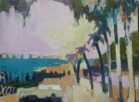 California - Acrylic On Wood Panel Paintings - By Ursula Oberholzer-Zerges, Painting-Collage Painting Artist
