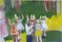 Bday Party - Acrylic Paint On Canvas Paintings - By Ursula Oberholzer-Zerges, Figurative Painting Artist