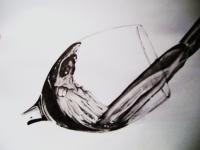 Cabernet Cascade - Graphite Pencil Drawings - By David Budd, Realism Drawing Artist