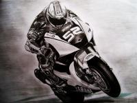 James Toseland Tech 3 Yamaha - Graphite Pencil Drawings - By David Budd, Realism Drawing Artist