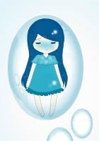 Blue Sick Bubble - Paint Tool Sai Digital - By Kaname Kaname, Digital Digital Artist