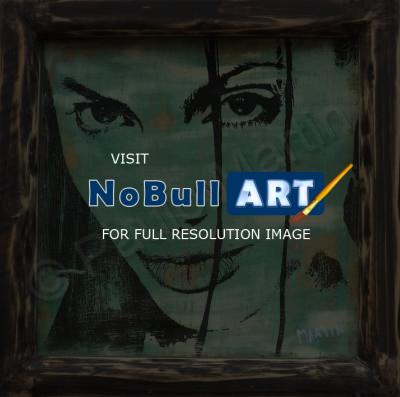 Portrait - Artistic Woodtransfer Jolie - Acrylic