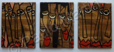 Abstract Face - Abstract Faces Set - Acrylic