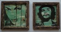 Portrait Set - Phototransfer Woodwork - By Paulo Martin, Pop Art Woodwork Artist