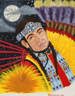 Southwest - Moon Dancer II - Acrylic On Canvas Board