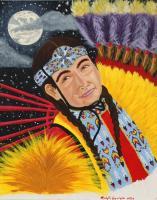 Southwest - Moon Dancer II - Acrylic On Canvas Board