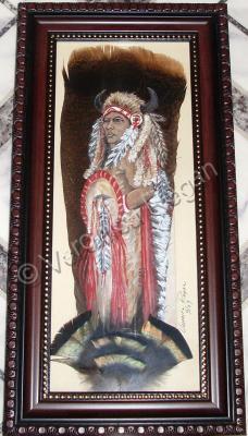 Wild Turkey Feathers - Indian Chief - Acrylicwild Turkey Feathers