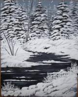 Canvas Paintings - Winter Silence - Acrylic