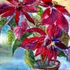 Poinsettias - Water Colour Paintings - By Marguerite De La Harpe, Free Original Style Painting Artist