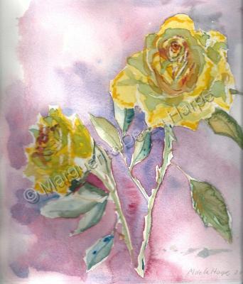 Floral Watercolour - Sunshine Rose - Water Colour