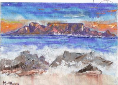 Seascape - Table Mountain South Africa - Acrylic