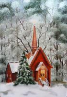 Landscapes - Its Christmas Time - Oil On Canvas
