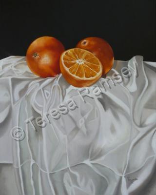 Still Life - Sweet Oranges - Oil On Canvas