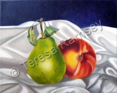 Still Life - Green And Sweet - Oil On Canvas