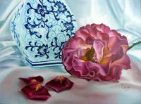 Floral - The Rose Petals - Oil On Canvas