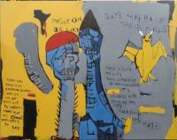 Terrorists - Acrylic On Canvas Paintings - By Basharat Bashir Naik, Semi-Abstract Painting Artist