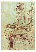 Figure Study - Pencil On Paper Drawings - By Billy Thomas, Traditional Drawing Drawing Artist